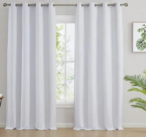 Miniatura 21 de HLC.ME - Cortinas con forro que no deja pasar la luz con doble capa gruesa, cortina con ojales con aislamiento térmico y ahorro de energía para Gris