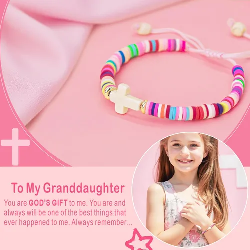 Miniatura 52 de Regalos navideños para niños, niñas adolescentes, mujeres, linda pulsera de cruz para niñas, regalos de Navidad cristianos para mujeres, ideas