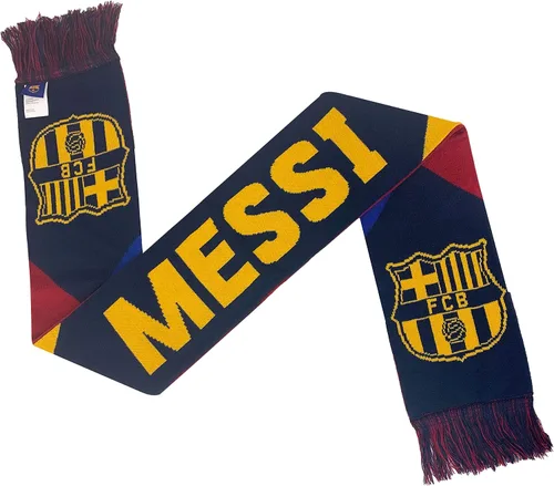 Miniatura 9 de Icon Sports Bufanda de fútbol con licencia oficial del FC Barcelona, unisex para adultos