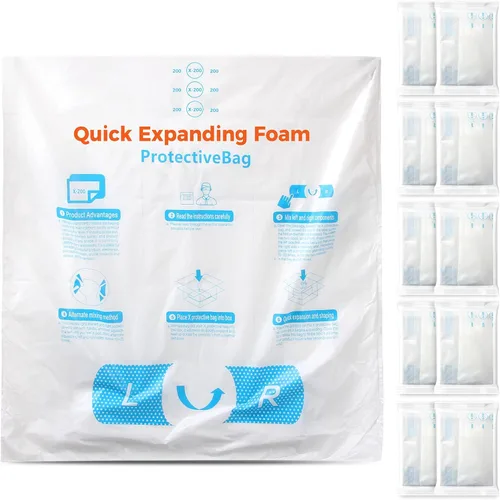 Miniatura 8 de 18" x 24" 8 PCS TONESPAC Instant Pack Quick Expanding Foam X-400 Bolsa de embalaje para embalaje y envío Paquete de 8
