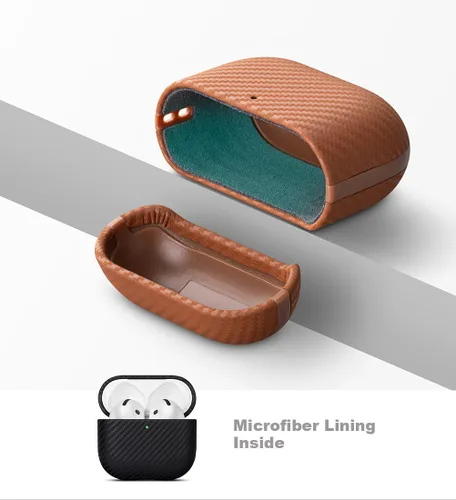 Miniatura 5 de Funda de cuero Lopie para AirPods de 4ª Generación - Funda para AirPods 4 hecha a mano - Hecha de cuero real - Cubierta protectora de carcasa dura
