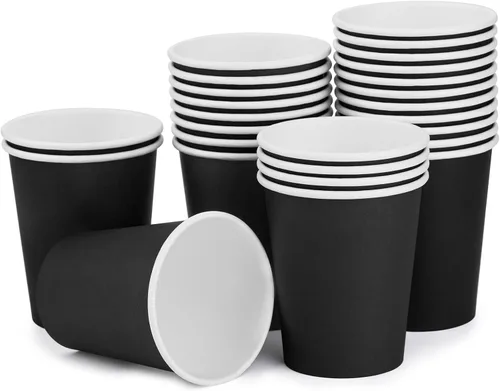 Miniatura 9 de Paquete de 75 unidades de tazas de papel desechables de 8 onzas, taza de café caliente, taza de café de papel para uso en oficina y cocina, tazas