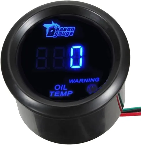Miniatura 11 de ESUPPORT - Kit de medidor universal de 2 pulgadas (52mm) digital para turbo/boost del motor con luz LED azul