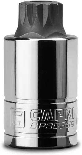 Miniatura 5 de Capri Tools Zócalo de punta cuadrada triple M10 Stubby XZN de 0.394 in, unidad de 3/8 pulgadas, 0.394 in (M10) rechoncho (CP30356)