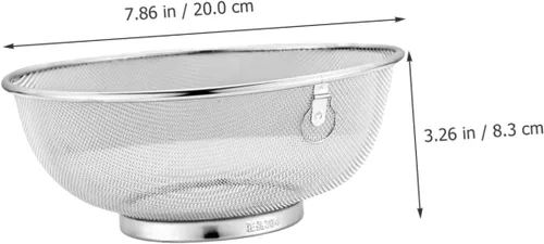 Miniatura 8 de Outanaya Colador de arroz Colador Colador de Metal Filtro de malla fina de acero inoxidable Filtro 7.9 in de diámetro