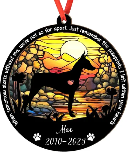 Miniatura 104 de Adorno personalizado para atrapasoles de sabueso afgano, adorno de Navidad de sabueso afgano – Regalo para perro amante, sabueso afgano