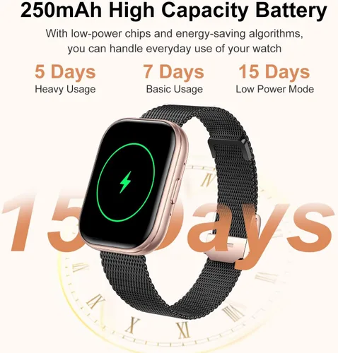 Miniatura 7 de Relojes inteligentes para mujeres y hombres, reloj inteligente con pantalla HD de 1.75 pulgadas, contestar/hacer llamadas para Android iOS