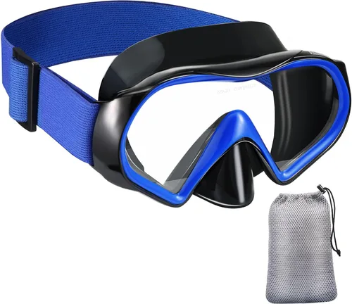 Miniatura 30 de Aegend Máscara de buceo para adultos y jóvenes, antivaho anti-UV, amplia visión, máscara de esnórquel para buceo, natación, esnórquel