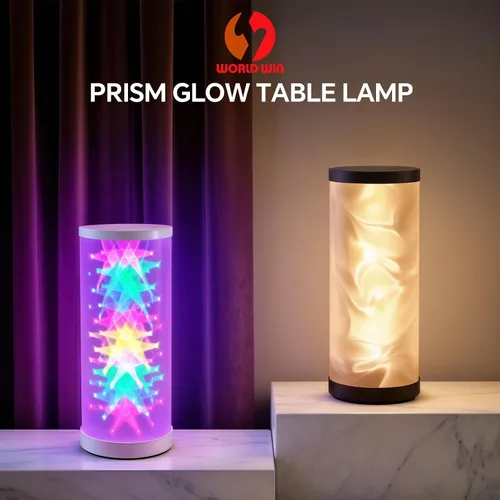 Miniatura 7 de WORLD WIN Prism Glow - Lámpara de mesa RGB – Luz nocturna inteligente que cambia de color para dormitorio, sala de estar y configuración