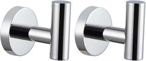kimzcn Ganchos de acero inoxidable pulido para toallas, ropa de baño, garaje, hotel, armario, armario, esponjas, gancho para bata, montaje en pared,