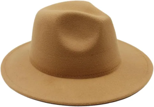 Miniatura 8 de Sombrero clásico de ala ancha para niños, sombrero de fieltro Panamá para niños y niñas Rojo vino