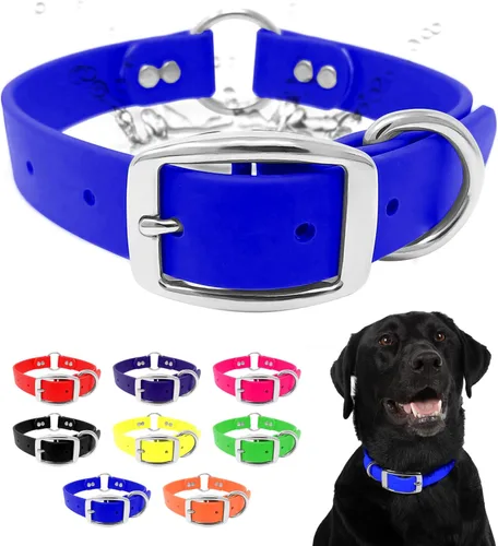 Miniatura 28 de Collar impermeable para perro con anillo central resistente Collar para perros pequeños, medianos, grandes o XL, Amarillo