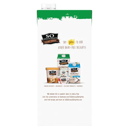 Miniatura 10 de So Delicious Leche de almendras estable sin lácteos, sin azúcar, vegano, verificado por proyecto sin OMG, 1 cuarto de galón (paquete de 6)