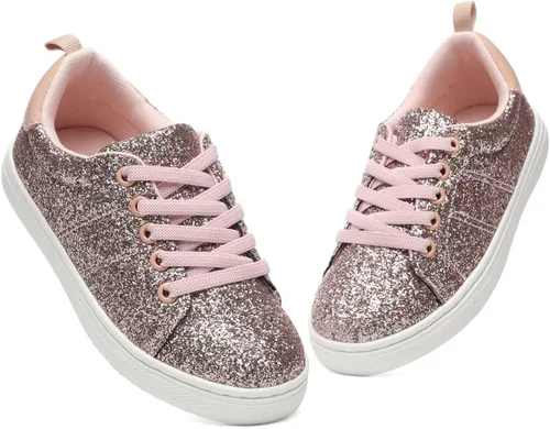 Bernal Zapatos deportivos con purpurina brillante para niñas, zapatos para caminar para niñosniños, zapatos casuales para la escuela (bebéniño