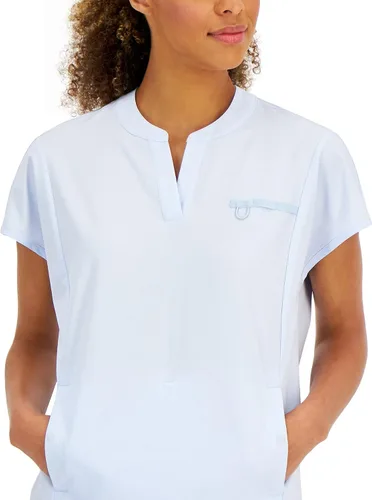 Miniatura 2 de Hanes Camiseta quirúrgica ComfortFit elástica con cuello mandarín para mujer