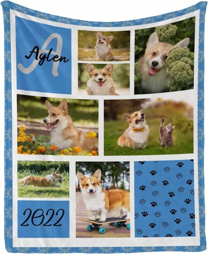 Miniatura 10 de Manta personalizada con foto de perro, mantas con imagen personalizada para amantes de los perros, manta personalizada para regalos con mis propias