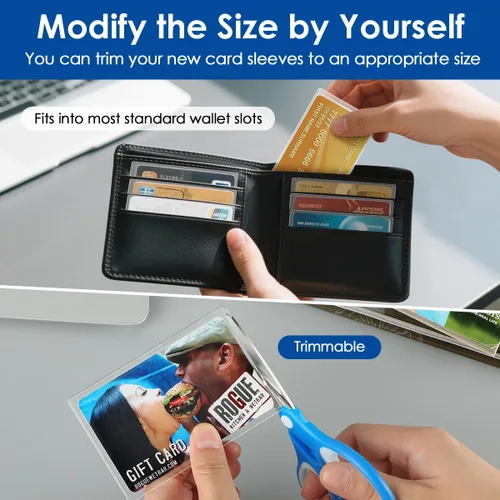 Miniatura 6 de MaxGear Fundas protectoras para tarjetas de Medicare, 12 mil, de PVC transparente, resistentes al agua, fundas protectoras para tarjetas de Medicare