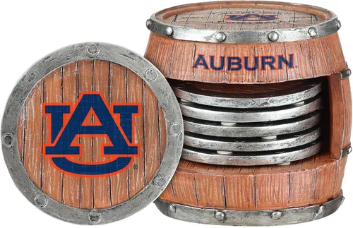 Miniatura 11 de FOCO NCAA College Team Logo 5-Pack Barril Bebida Bebida Coaster Set