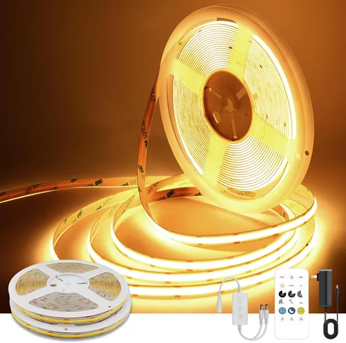 Miniatura 14 de Pandery Tira de LED COB, Tira de Luces LED 1M/3.28ft, Tiras LED Regulables por Toque, CRI90+, Luz COB LED Blanca Cálida 2700K, 960LEDs, Tira