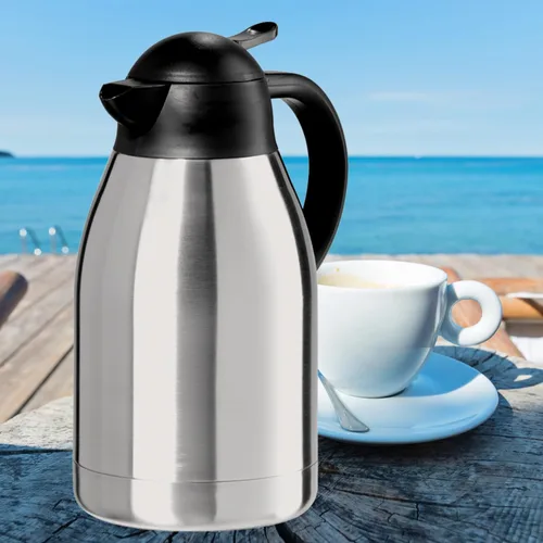 Miniatura 4 de OGGI Catalina - Jarra térmica de acero inoxidable de 68 onzas, contenedor al vacío de doble pared con botón superior, jarra de café aislada, jarra