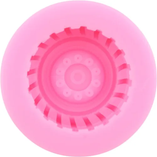 Miniatura 7 de Zixiang Molde redondo 3D para fondant, molde de silicona con forma de rueda de camión para decoración de pasteles, decoración de cupcakes, arcilla