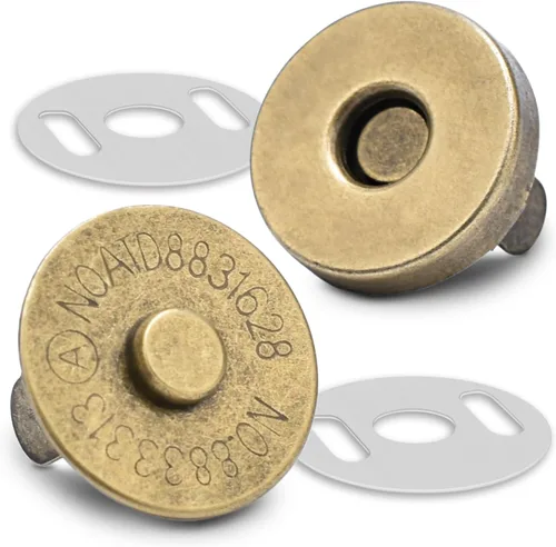 Miniatura 11 de CooBigo 24 juegos de broches magnéticos para cierres de bolso de 14 mm, kit de repuesto de broches magnéticos para bolsos y bolsos de mano, ropa