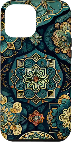 Miniatura 6 de iPhone 11 - Funda bohemia vintage marroquí con patrón retro floral bohemio