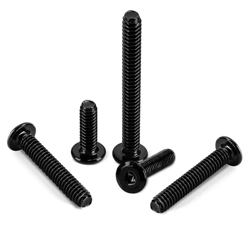 Miniatura 6 de Tornillos avellanados de cabeza plana M8-0.049 x 1.575 in para muebles, silla, mesa, escritorio, cuna, acero al carbono, óxido negro, totalmente