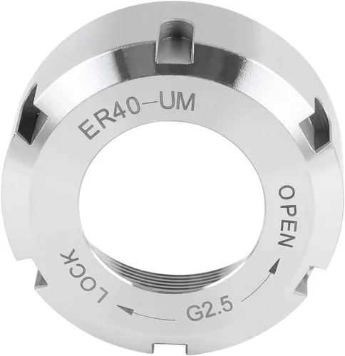 Miniatura 11 de Accusize Industrial Tools Tuerca de pinza ranurada ER32, equilibrada a 20.000 RPM en G2.5, ER32-NUT