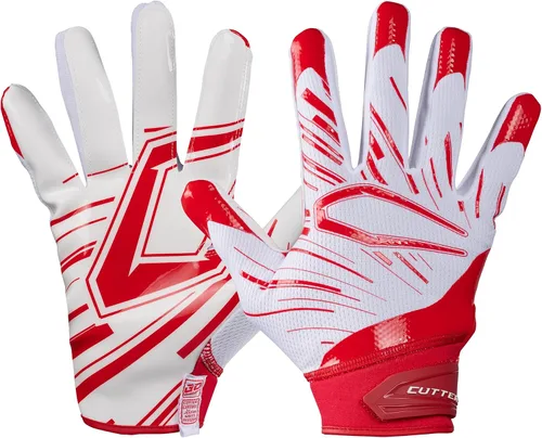 Miniatura 9 de Guantes de fútbol Cutters - Guantes de receptor de fútbol para el día del partido con agarre de silicona de alta adherencia, soporte y protección