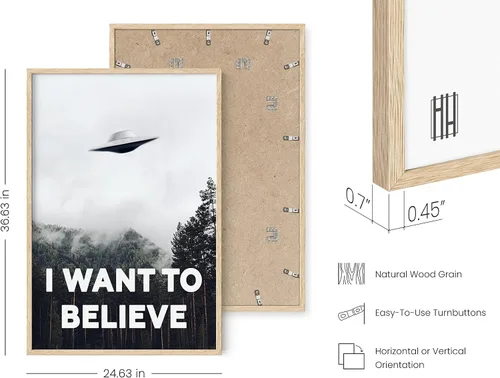Miniatura 3 de HAUS AND HUES Póster de The X Files I Want To Believe, decoración de pared de ciencia ficción, póster OVNI, arte de habitación alienígena