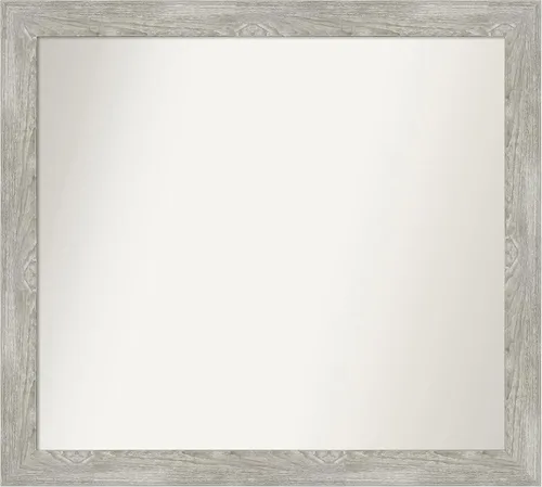 Miniatura 285 de Amanti Art Espejo de baño gris para sobre el fregadero, 31 x 48 pulgadas, espejo de tocador rectangular estrecho de color gris, marco de madera