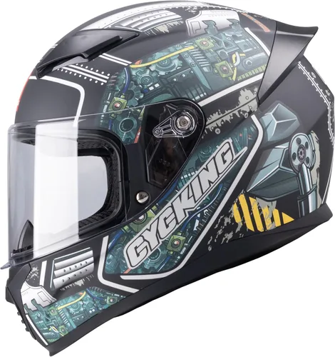 Miniatura 14 de Casco de motocicleta de cara completa, aprobado por DOT, casco de bicicleta de calle para adultos, hombres y mujeres, carcasa de ABS con visera
