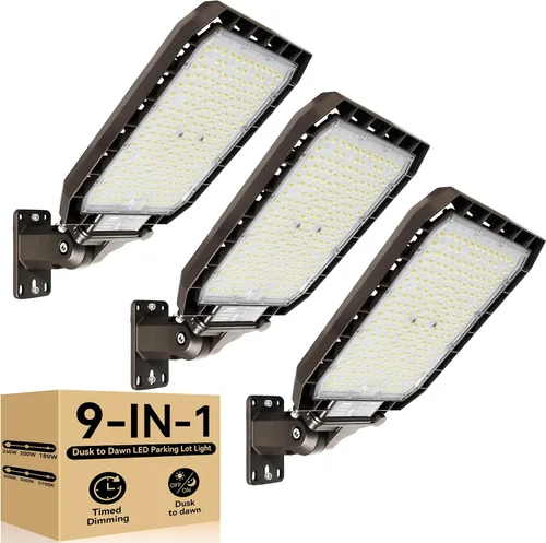 Miniatura 16 de HiBay Luz LED de granero del atardecer al amanecer con atenuación temporizada, 3CCT 80W 12000LM eqv 400-600W HPS/HID, iluminación de inundación