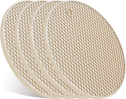 Miniatura 10 de 4 salvamanteles para platos calientes, almohadillas calientes para cocina, soportes de silicona para ollas, extragruesos, antideslizantes