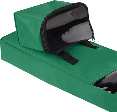 Miniatura 3 de TITA-DONG Bolsa de almacenamiento de papel de regalo de 48 pulgadas, contenedor de almacenamiento extra largo de Navidad con pequeñas cintas Verde