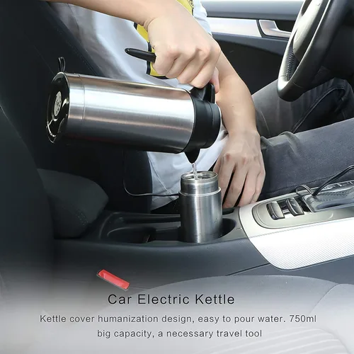 Miniatura 2 de Sunsbell - Hervidor eléctrico portátil para automóvil, 22.0 fl oz, caldera de agua para automóvil, 12 V, calefacción para automóvil, taza de viaje