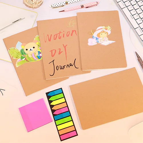 Miniatura 4 de 24 paquetes de cuadernos A5 Kraft para escritura de 8.3x5.5 pulgadas, cuadernos temáticos universitarios rayados de 60 páginas con papel rayado