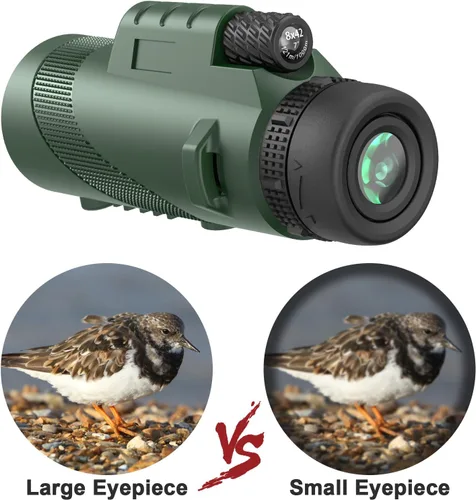 Miniatura 3 de Telescopio monocular portátil de 8 x 42 para adultos, monoculares compactos de alta potencia para observación de aves, senderismo, conciertos, viajes