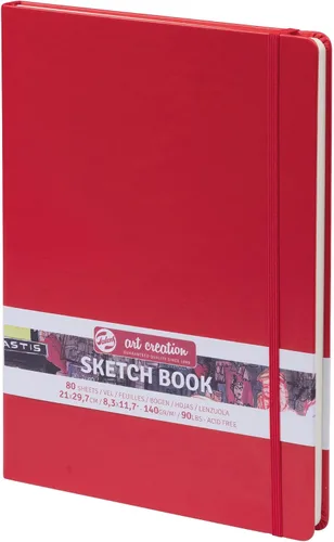 Miniatura 12 de Cuaderno de bocetos Talens Art Creation rojo 12X12 cm, 140 gramos