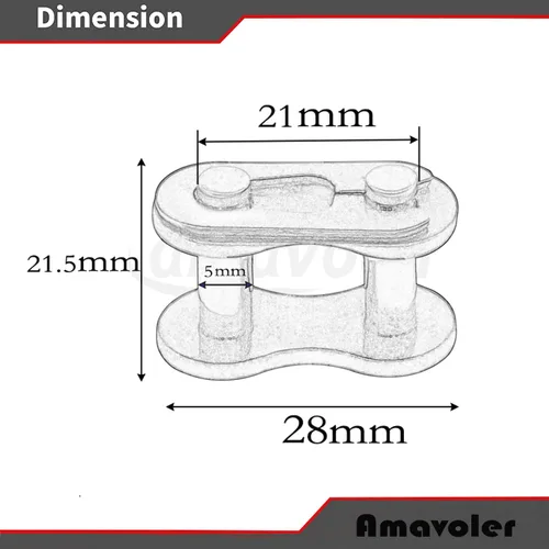 Miniatura 2 de Cadena de transmisión 530 de repuesto para ATV, cuatrimoto, scooter, motocicleta, Go Kart, ciclomotor, Pit Dirt Pocket Racing Bike Triumph Yamaha
