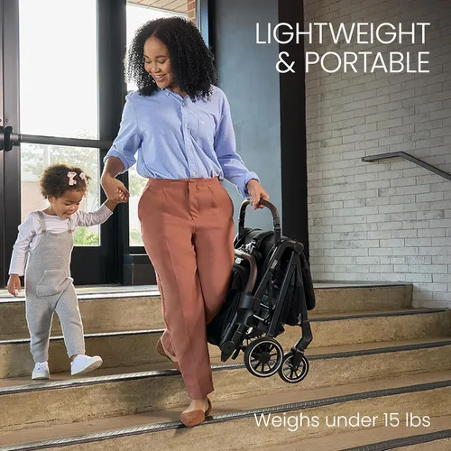 Miniatura 3 de Britax Juniper - Cochecito compacto para llevar, sistema Fastpack sin esfuerzo con RapidFold de una sola mano, portátil y ligero para viajes, asa