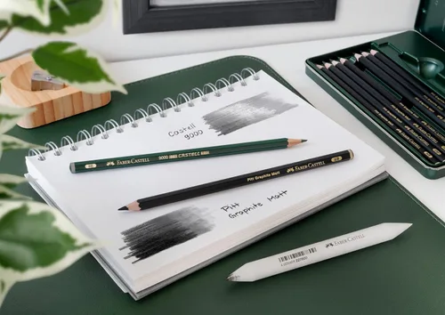 Miniatura 5 de Faber-Castell Pitt - Juego de lápices mate de grafito, lata de metal de 6 lápices de grafito, juego de lápices de dibujo y dibujo