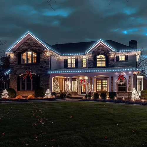 Miniatura 3 de TW SHINE C6 - Guirnalda de luces de Navidad, 200 LED de 66 pies, 8 modos, impermeable, conectable, color blanco