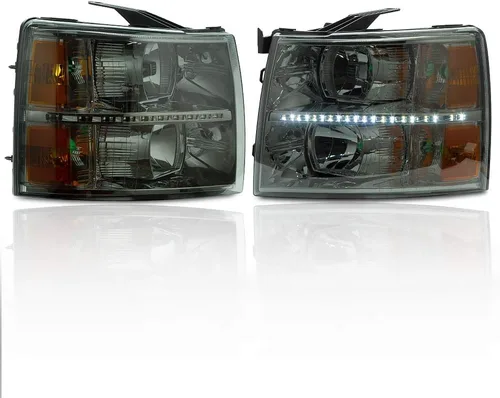 Miniatura 31 de G-PLUS Conjunto de faros, compatible con Chevy Silverado 2007 2008 2009 2010 2011 2012 2013 2014 Chevy Silverado parachoques faro, lente