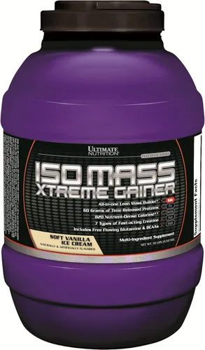 Miniatura 11 de Ultimate Nutrition ISO Mass Xtreme Gainer - Ganador de masa de alto contenido calórico con creatina y proteína aislada de suero en polvo