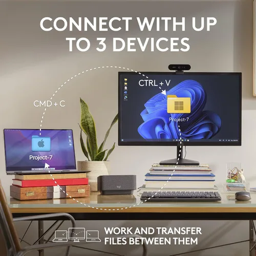 Miniatura 9 de Logitech MX Keys Mini teclado + mouse inalámbrico MX Anywhere 3S - Escritura fluida, teclas retroiluminadas, desplazamiento rápido, USB-C