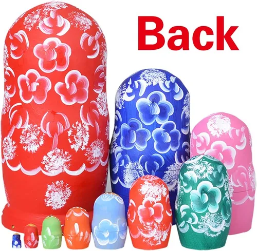 Miniatura 3 de Muñecas de anidación rusas para niños Matryoshka Doll 10pcs Handmade1051