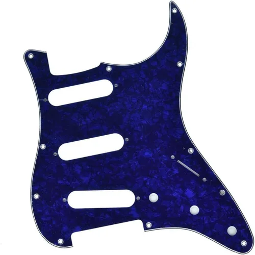 Miniatura 31 de KAISH - Golpeador de 11 agujeros estilo ST/Strat, SSS, para Stratocaster de EE. UU./México, perla de abulón