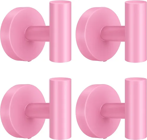 Miniatura 4 de Ganchos adhesivos para toallas, soporte para colgar de acero inoxidable, color negro, 4 unidades sleek touch, Sticky holder, tool-free install